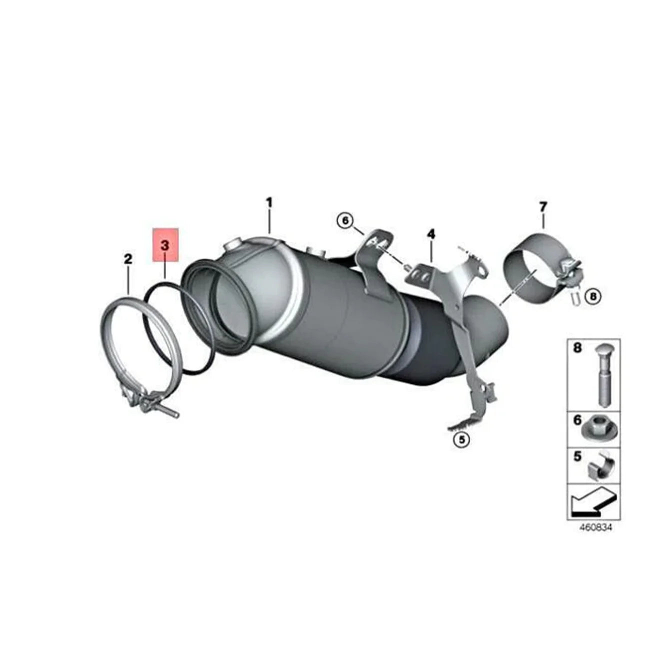 Genuine BMW B58 OEM V Band Downpipe Gasket 18328612538