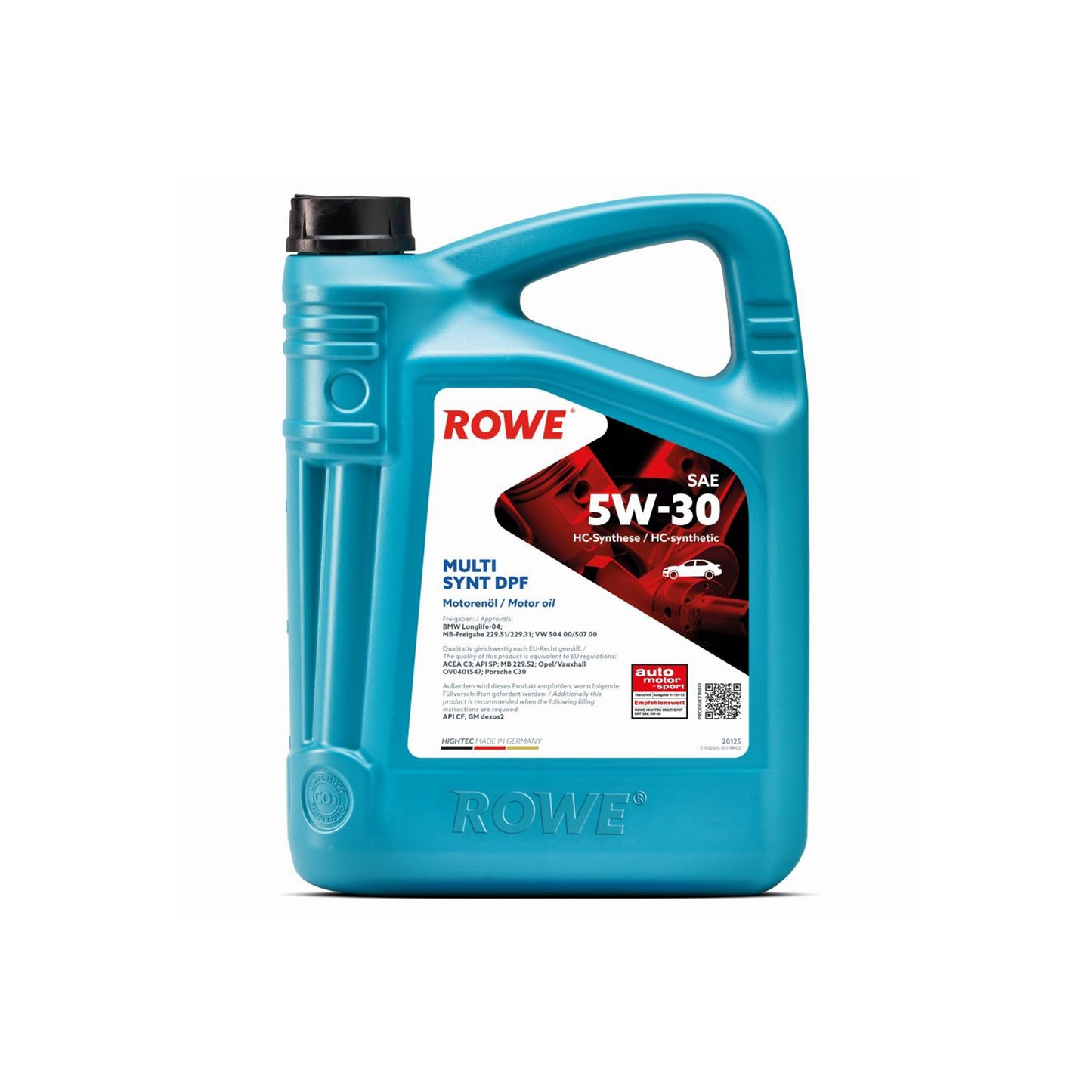 ROWE HIGHTEC MULTI SYNT SAE DPF LL04 5W-30 (5 Litres)