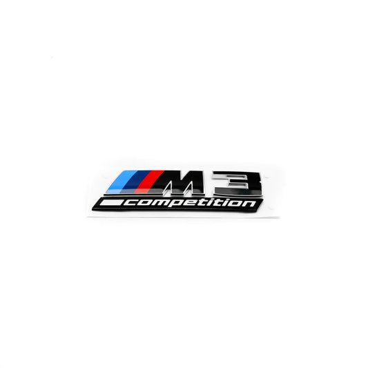 Genuine BMW M3 Competition LCI Rear Badge In Gloss Black (G80/G81)
