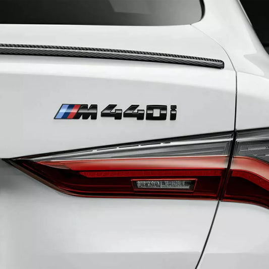 Genuine BMW M440i OEM M Performance Rear Model Badge In Gloss Black