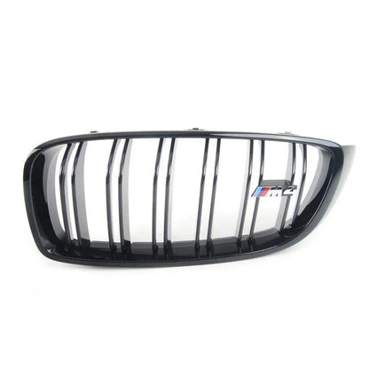 Genuine BMW F82 F83 M4 OEM M Performance Front Grilles In Gloss Black